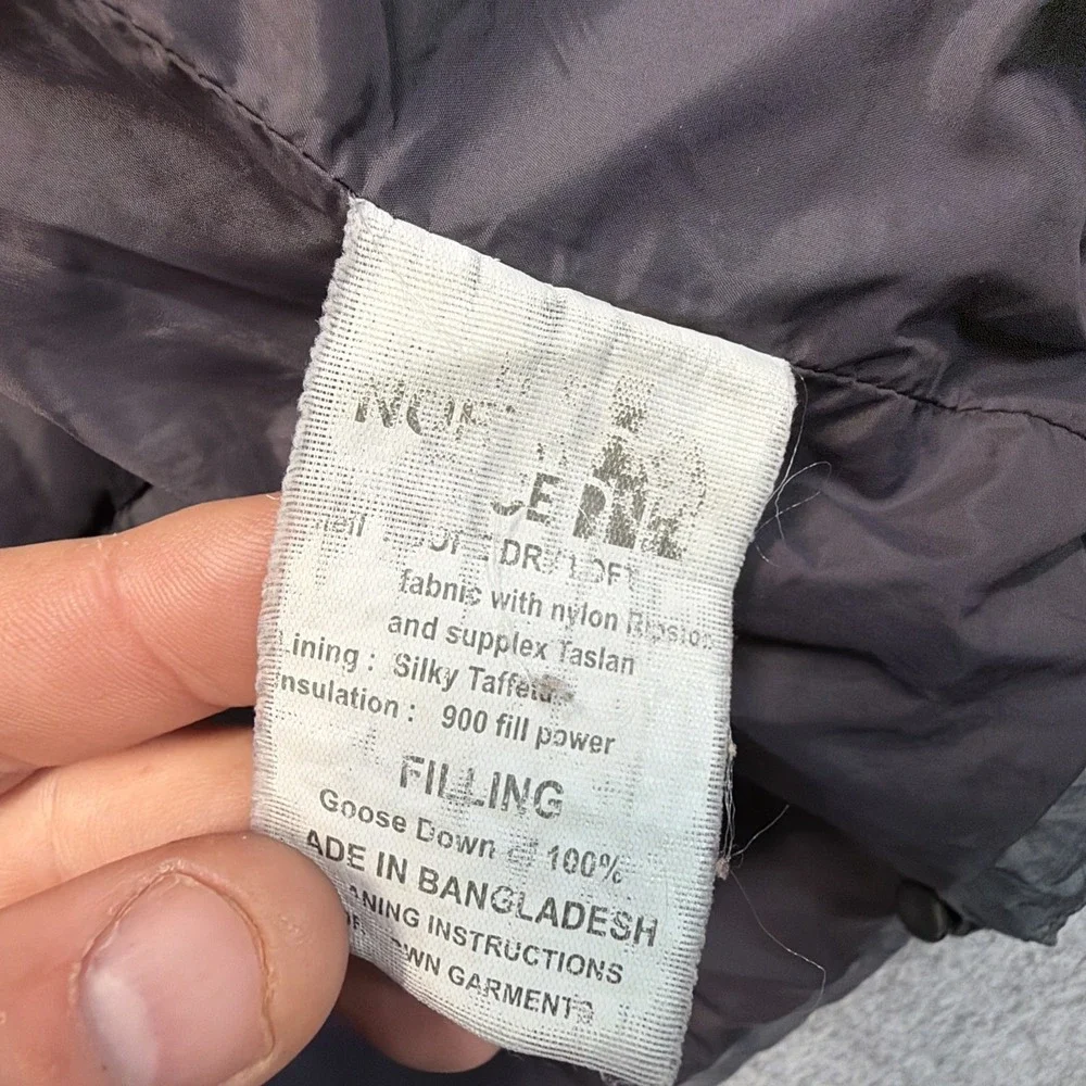 North Face Summit Series Down Jacket Mens Medium Gray Full Zip Puffer